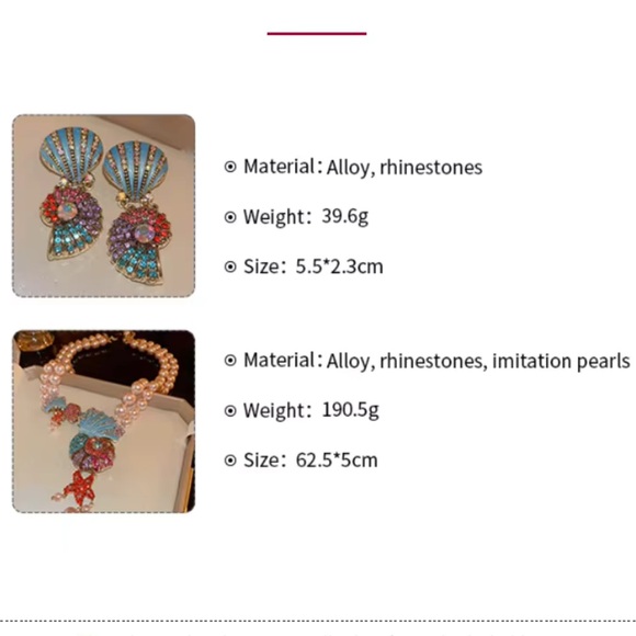 Ariel - Crystal Pearl Double-layer Necklace&Earrings Retro Design. High Quality - Picture 9 of 9